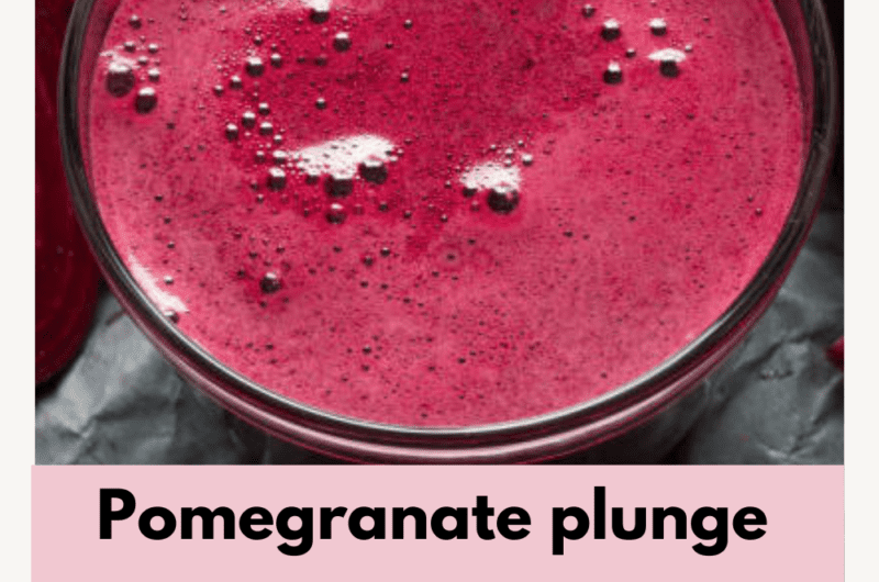 Pomegranate Plunge Tropical Smoothie Recipe.