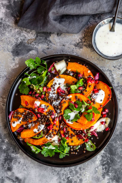 Roast Pumpkin Beetroot and Quinoa salad