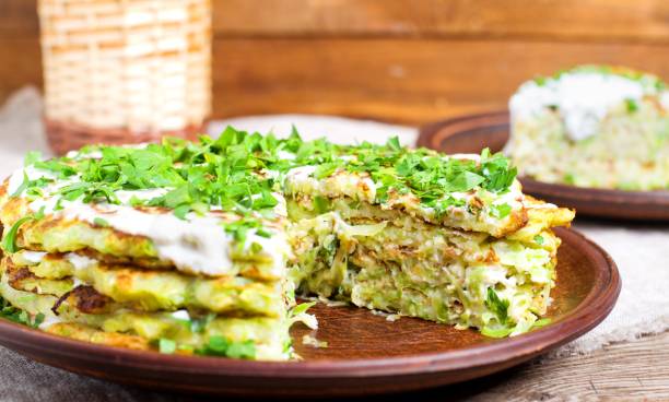 Spinach and feta pancakes recipe