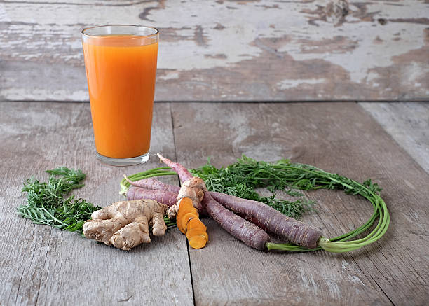 Carrot ginger turmeric juice